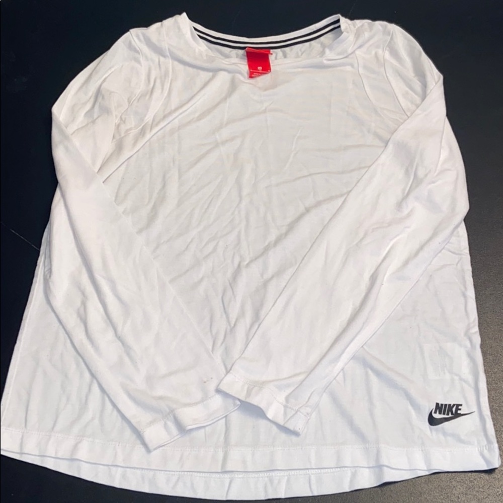 Long sleeve white Nike top